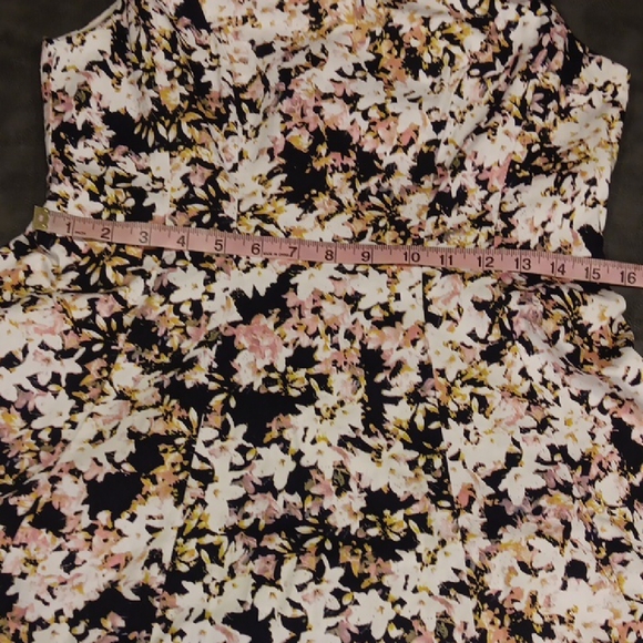 Liz Claiborne Floral Print Fit And Flare Cottagecore Dress - Pink and Black NWOT - Picture 9 of 14